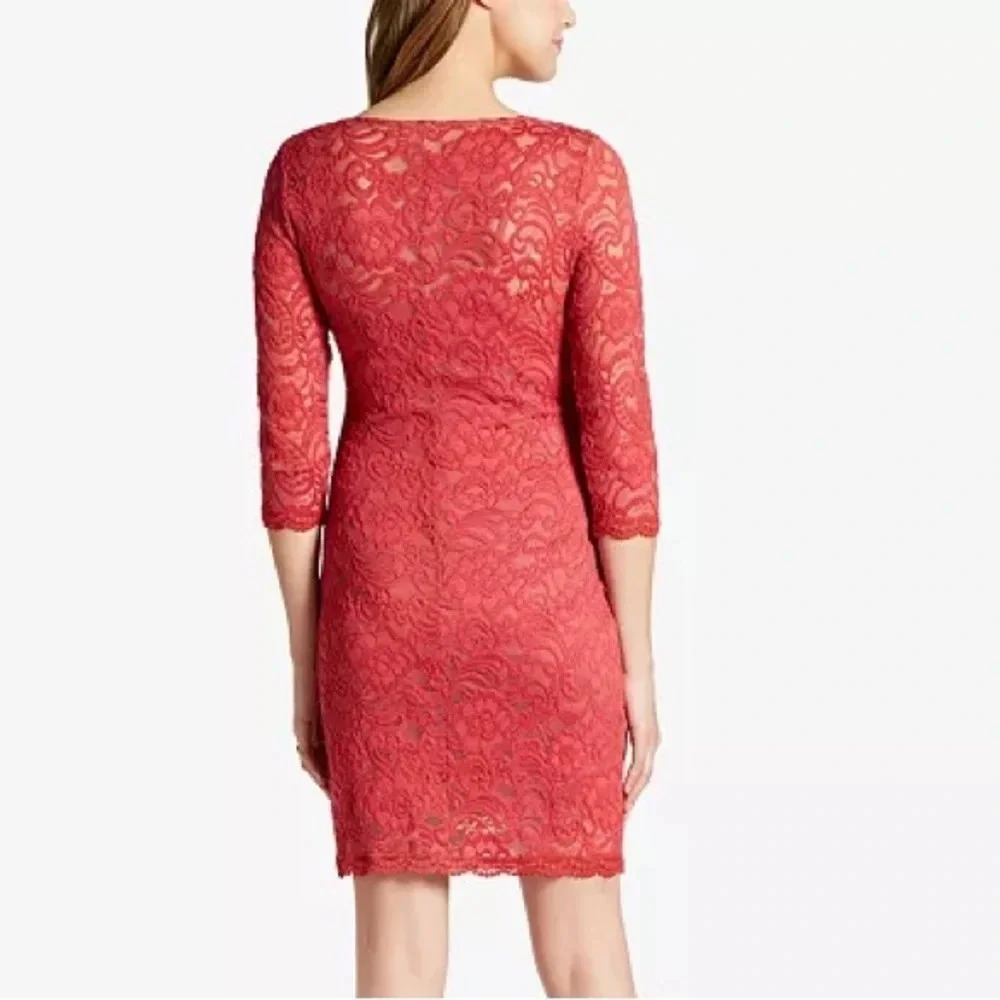 Jessica Simpson Dark Barbie Pink Lace Overlay Cocktail Dress Plus Size 1x